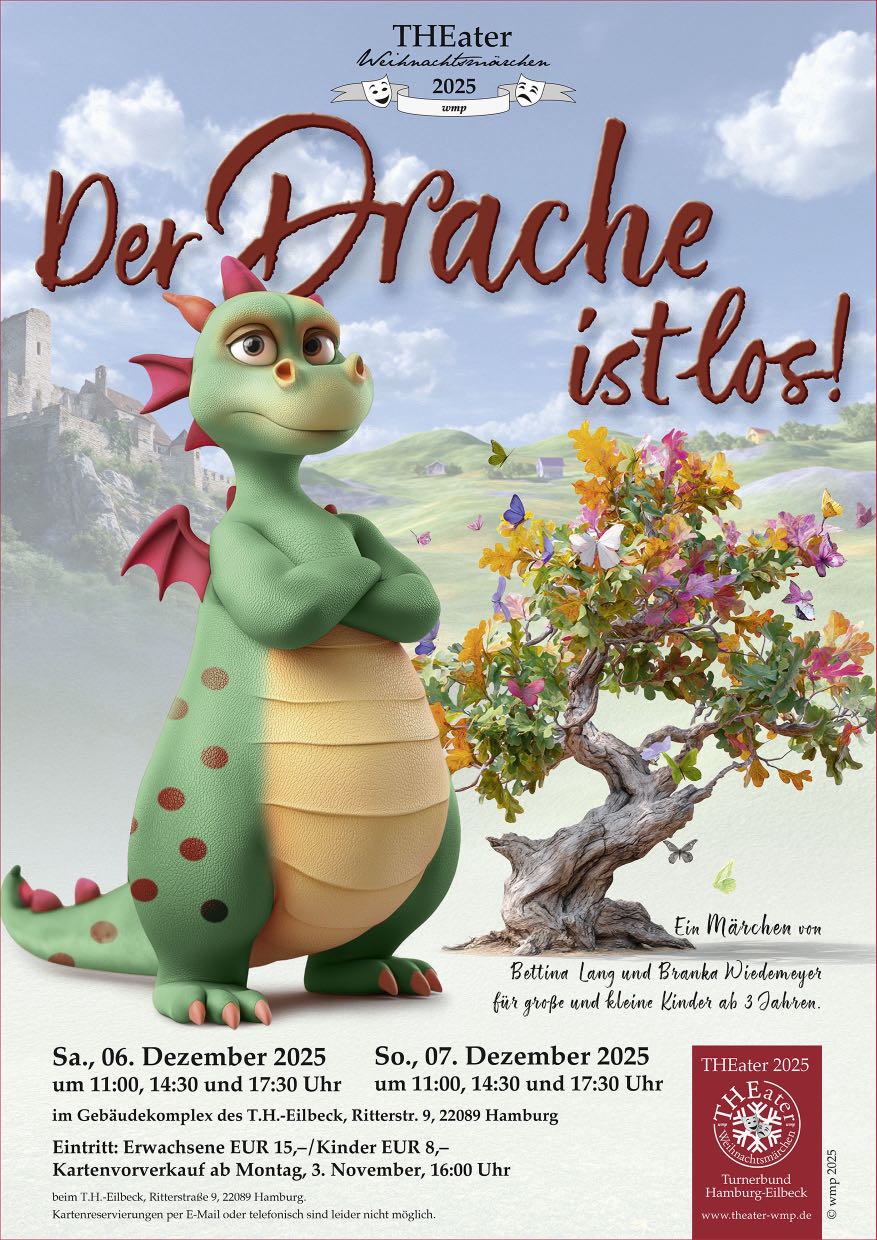 THEater Weihnachtsmärchen 2025: Der Drache ist los - Banner